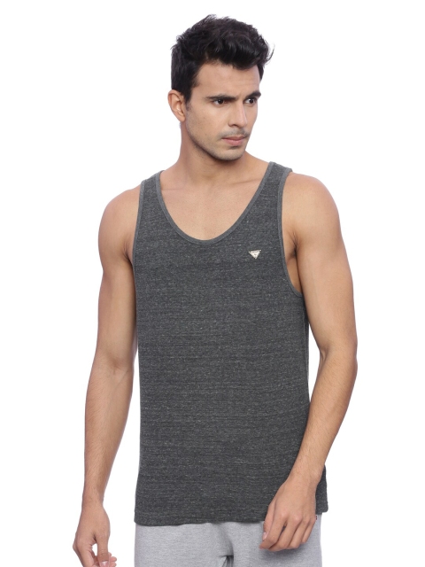 

Masculino Latino Men Charcoal Striped Training or Gym T-shirt