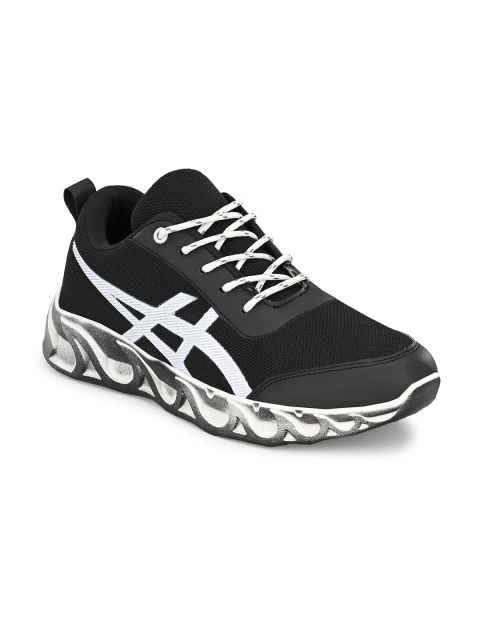 

DERBY KICKS Men Black & White Mesh Walking Shoes