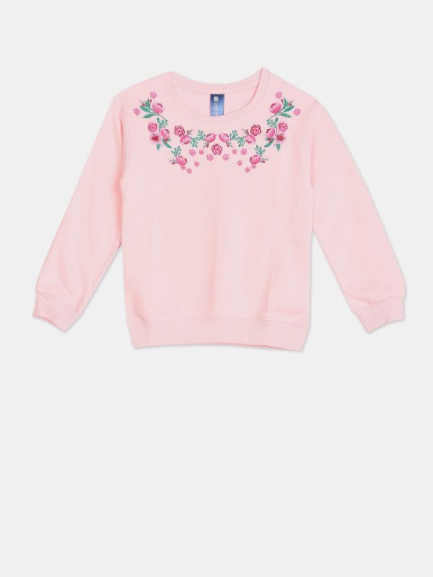 

Cherokee Girls Pink Embroidered Sweatshirt