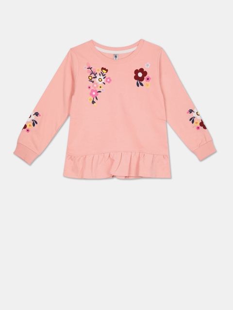 

Cherokee Girls Pink Embroidered Sweatshirt