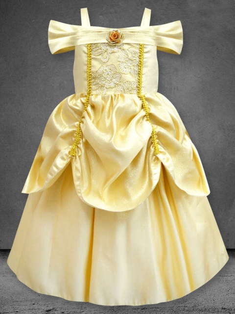 

A T U N Girls Gold-Toned Fit & Flare Dress