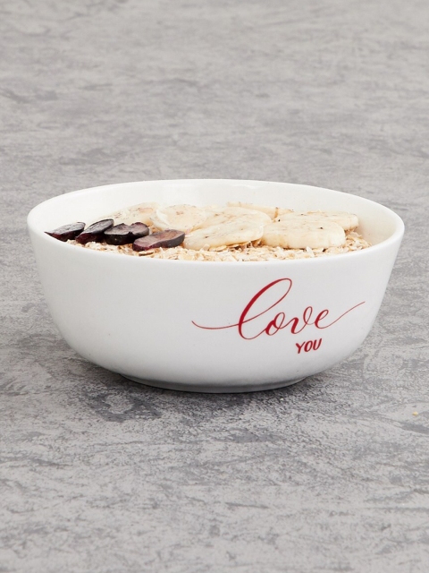 

Home Centre White Printed Valentine Bone China Cereal Bowl