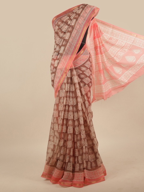 

Pothys Mauve & Pink Ethnic Motifs Saree
