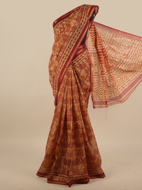 

Pothys Maroon Ethnic Motifs Saree