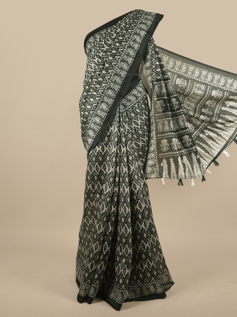 

Pothys Green Printed Saree
