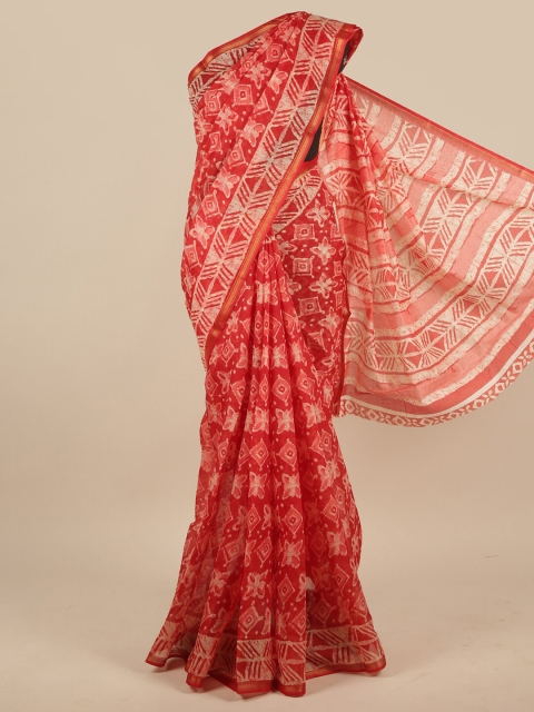 

Pothys Red Ethnic Motifs Saree