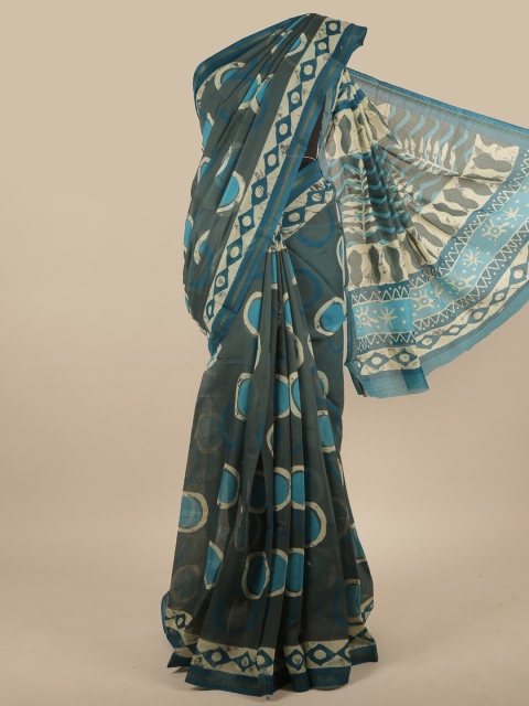 

Pothys Green Printed Saree