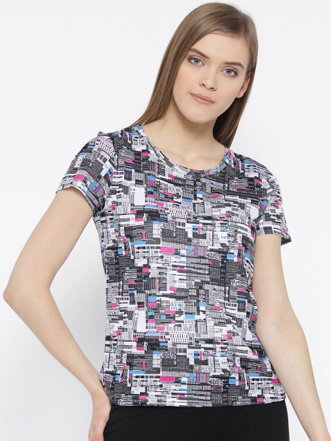 

Vero Moda Women White Printed Round Neck T-shirt