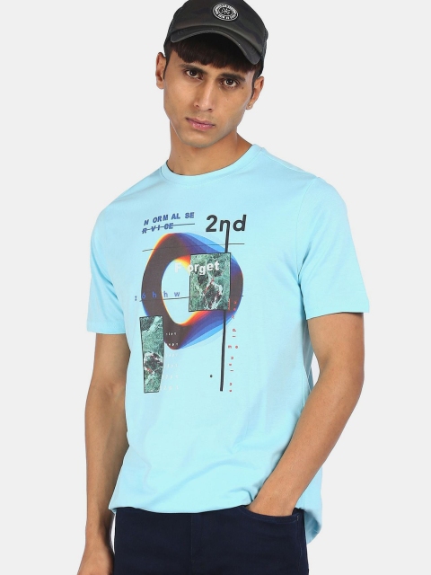 

Colt Men Blue Printed Cotton T-shirt