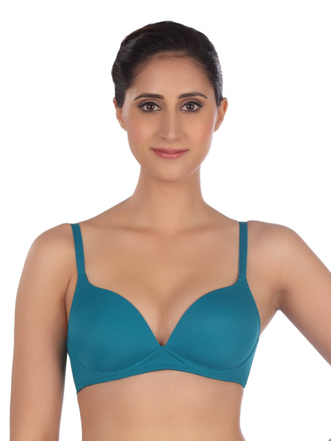 

Triumph T-Shirt Bra 77 Invisible Padded Wireless Seamless Everyday Bra, Turquoise blue
