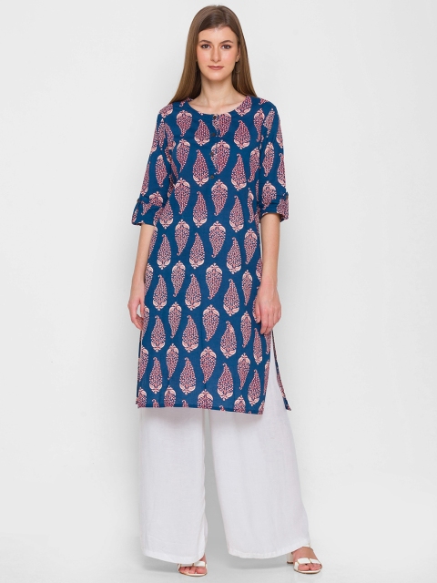 

ZOLA Women Blue Paisley Printed Kurta