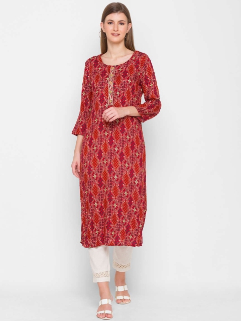 

ZOLA Women Red Dyed Kurta