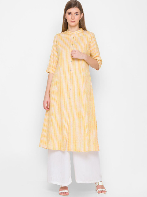 

ZOLA Women Yellow Embellished Flared Sleeves Kurta