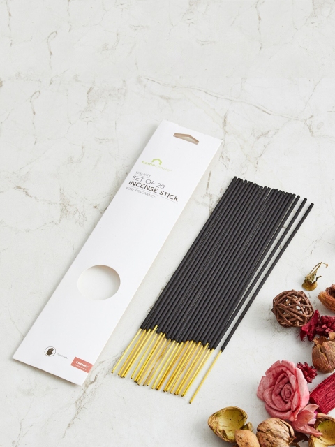 

Home Centre Set Of 20 Black Serenity Solid Rose Incense Sticks