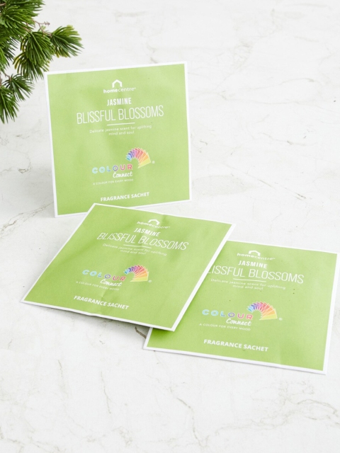

Home Centre Set of 3 Colour Connect Jasmine Fragrance Sachets, Green