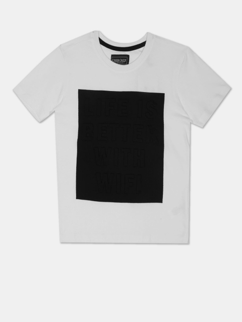

Cherokee Boys White & Black Colourblocked T-shirt