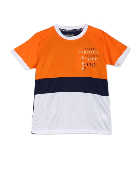 

Cherokee Boys Orange Colourblocked T-shirt