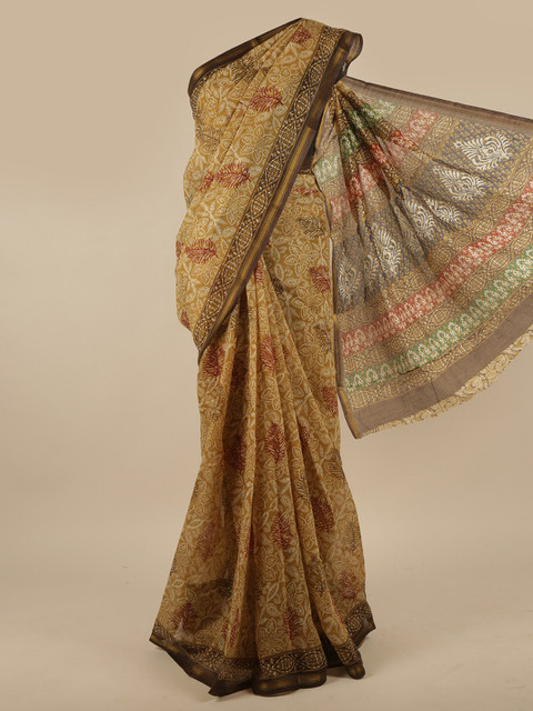 

Pothys Green Abstarct Printed Cotton Blend Saree