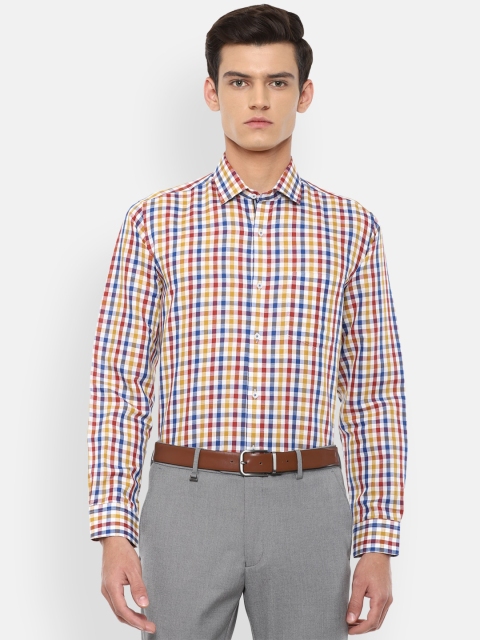 

Van Heusen Men White Checked Formal Shirt