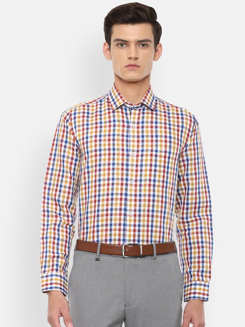 

Van Heusen Men White Checked Formal Shirt