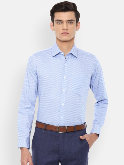 

Van Heusen Men Blue Slim Fit Printed Formal Shirt