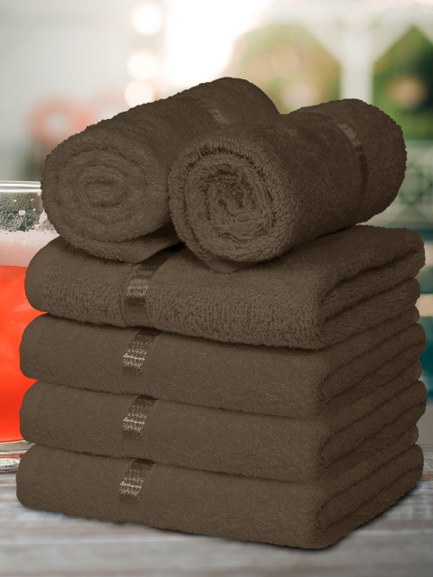 

Story@home Set of 6 Brown 450GSM Hand Towel Set