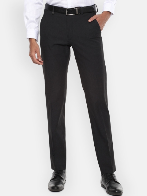 

Van Heusen Men Black Slim Fit Formal Trousers