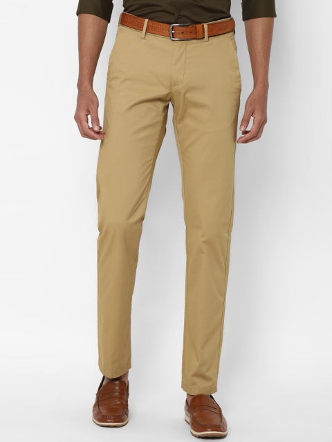 

Allen Solly Men Khaki Slim Fit Solid Trousers