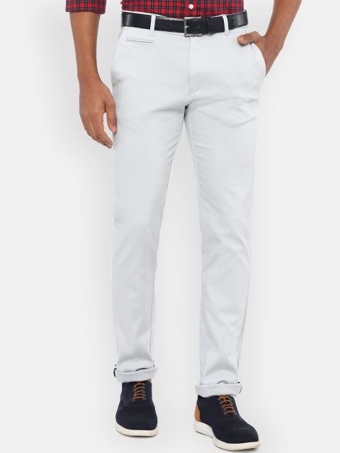 

V Dot Men Grey Skinny Fit Trousers