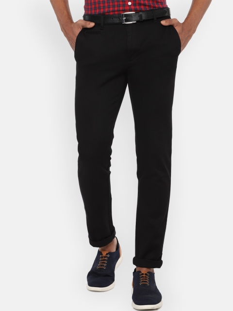 

V Dot Men Black Skinny Fit Trousers