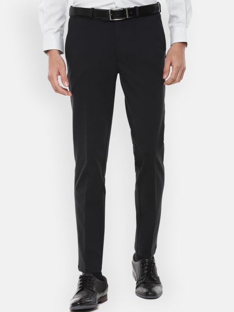 

Louis Philippe Men Black Regular Fit Trousers