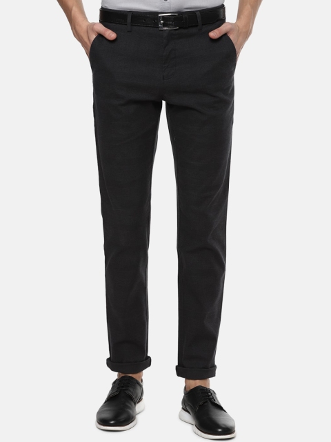 

Louis Philippe Men Black Slim Fit Trousers