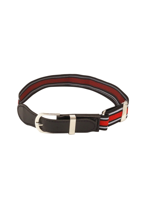 

Spiky Unisex Kids Black & Red Striped Stretchable Reversible Belt
