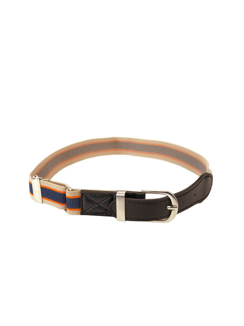 

Spiky Kids Beige & Black Striped Stretchable Belt