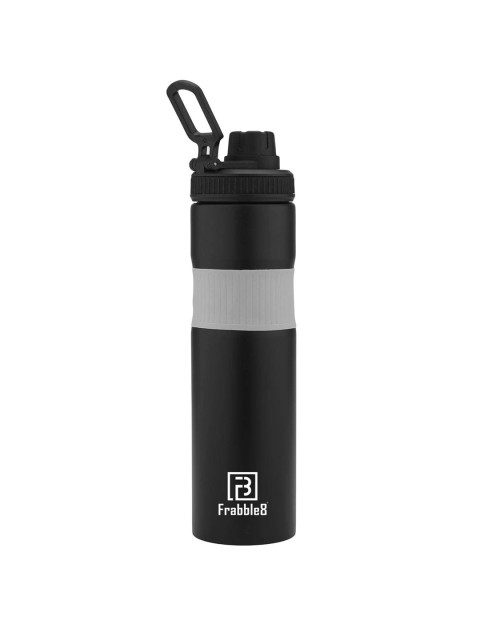 

Frabble8 Black Single Walled Stainless Steel Fridge & Sports Water Bottle 800 ml