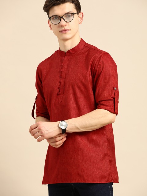 

Anouk Men Red Jacquard Kurta