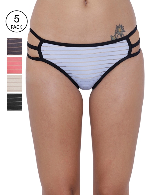 

BASIICS by La Intimo Women Pack Of 5 Bikini Briefs, Multi