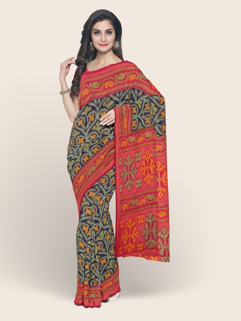 

Pothys Blue & Red Floral Saree
