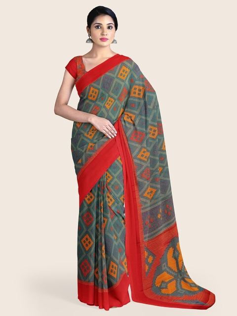 

Pothys Green & Red Saree