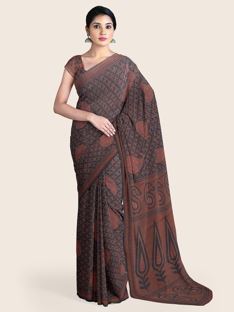 

Pothys Grey Ethnic Motifs Saree