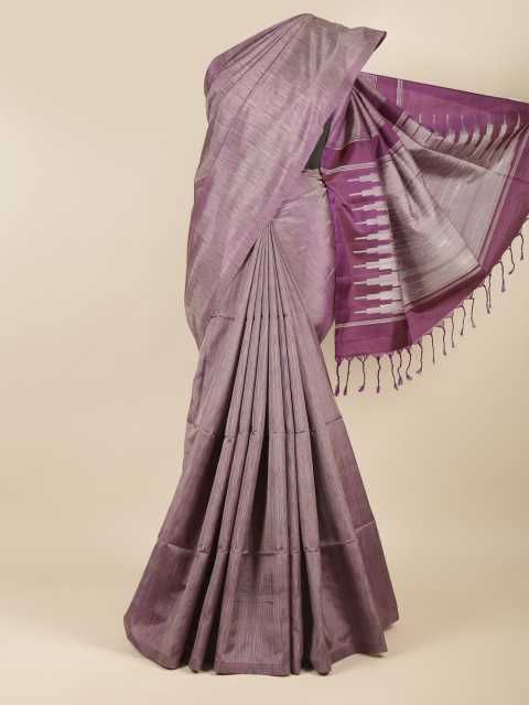 

Pothys Violet & Mauve Woven Design Pure Silk Kanjeevaram Saree