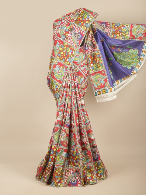 

Pothys Multicoloured Floral Pure Silk Kanjeevaram Saree, Multi