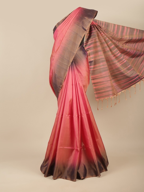 

Pothys Pink & Grey Pure Silk Kanjeevaram Saree