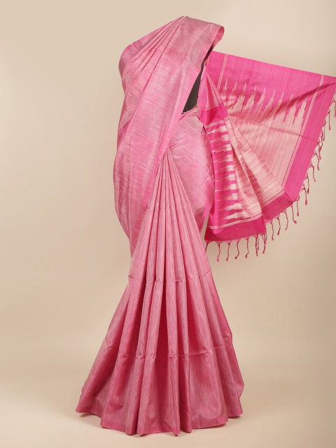 

Pothys Pink Woven Design Kanchipuram Pure Silk Saree