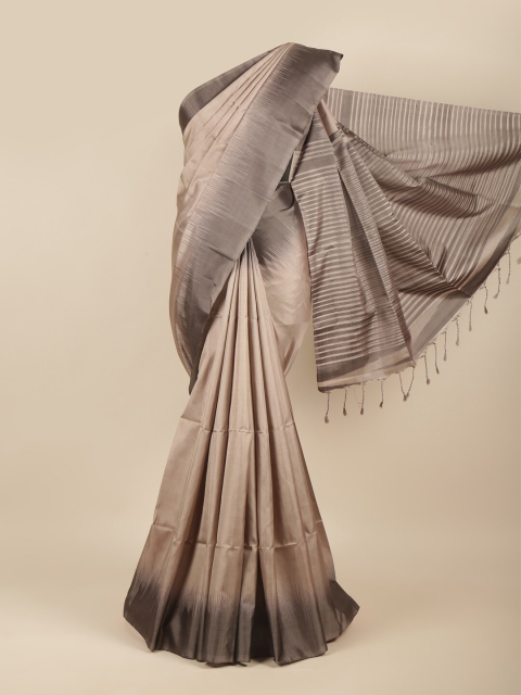 

Pothys Grey Pure Silk Kanjeevaram Saree