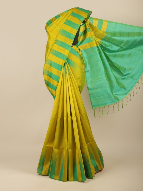 

Pothys Green & Yellow Pure Silk Saree