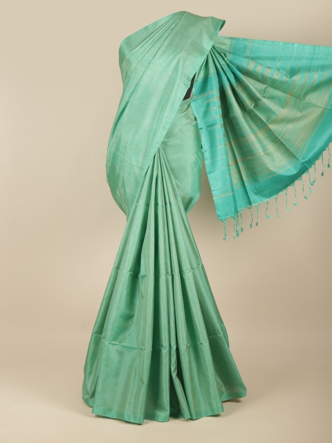 

Pothys Green Woven Design Pure Silk Kanjeevaram Saree