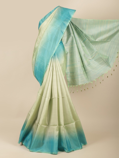 

Pothys Green & Blue Woven Design Kanchipuram Pure Silk Saree