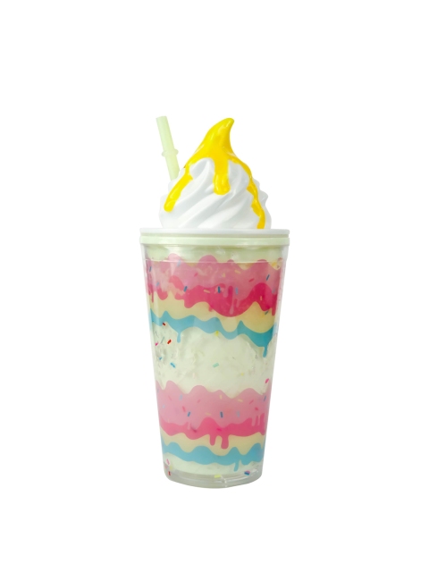 

Spiky Kids Yellow & Pink Printed Water Sipper Bottle With Straw