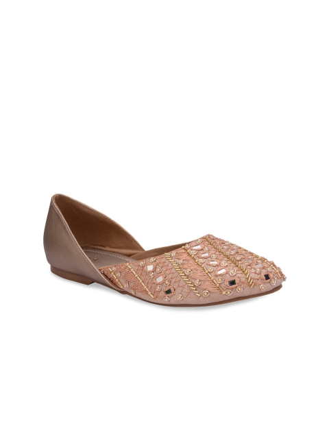 

Rocia Women Rose Gold Embellished Mules Flats